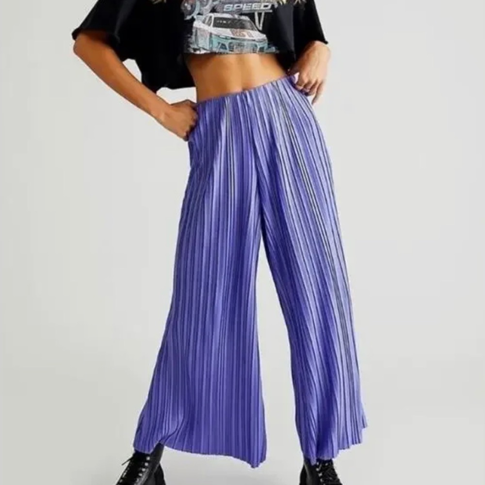 Free People Winona Pleated Flare Pants
